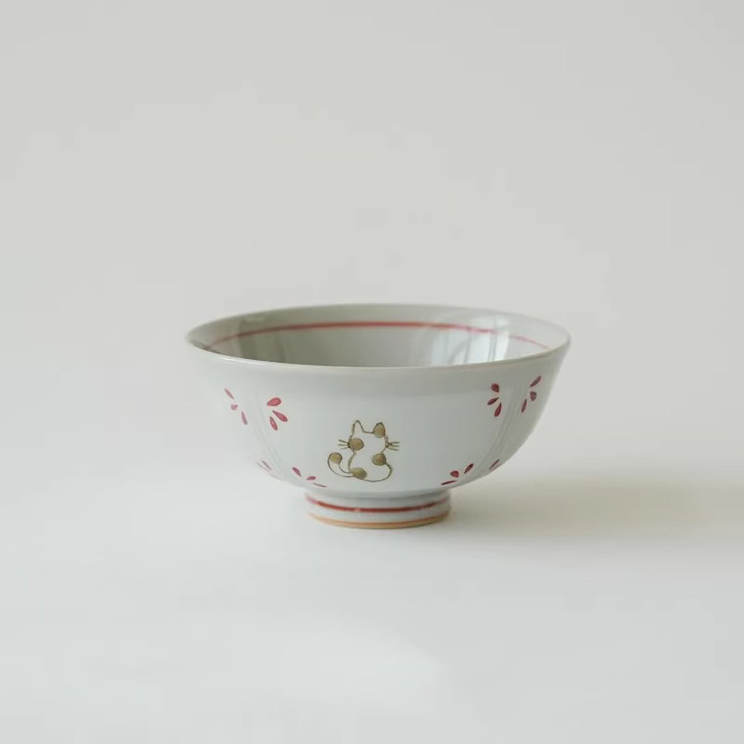 Bol Seto-yaki motif chat dos