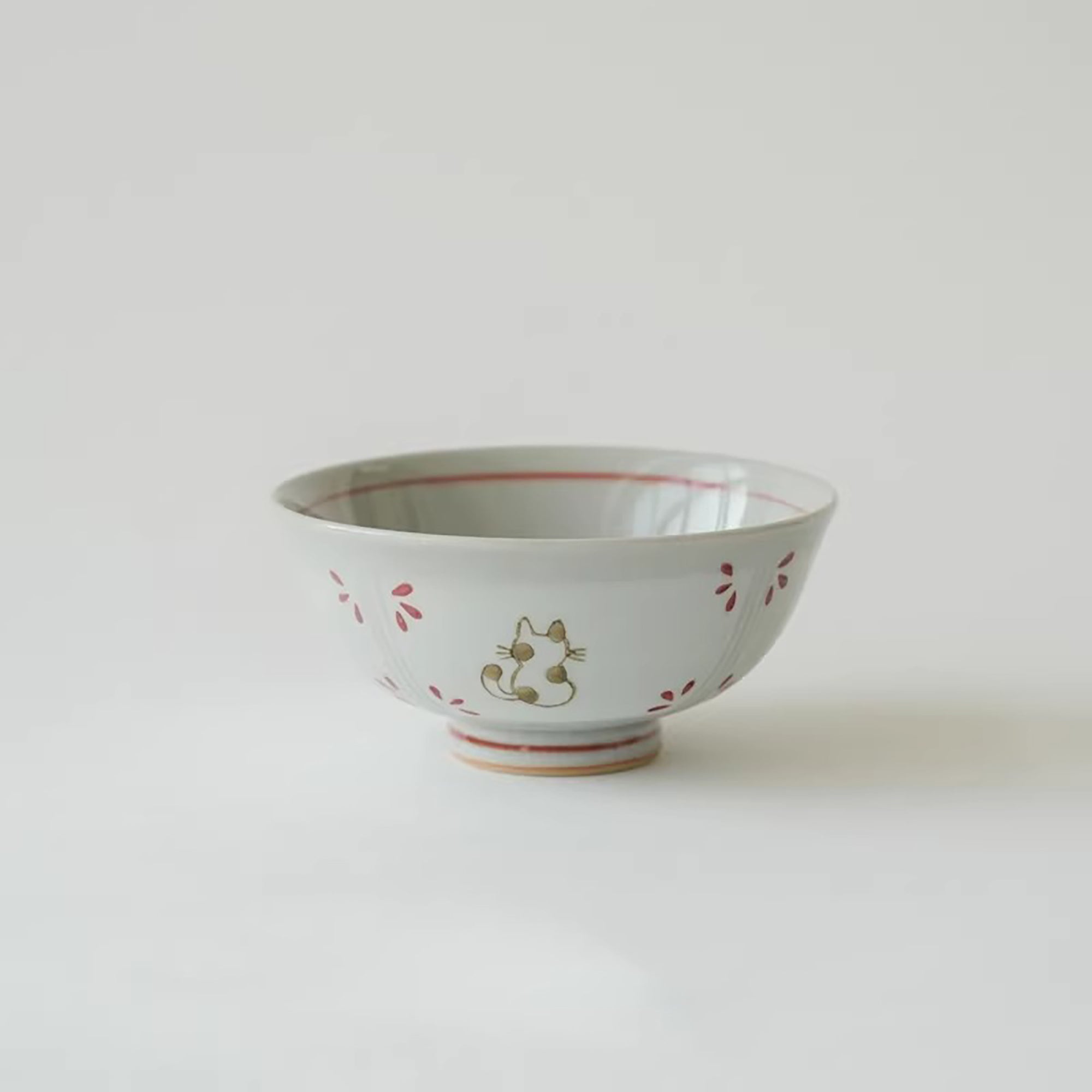Bol Seto-yaki motif chat dos
