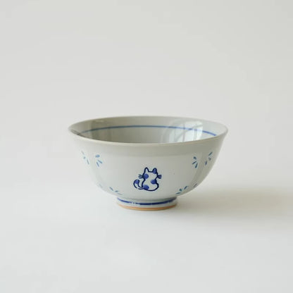 Bol Seto-yaki motif chat dos