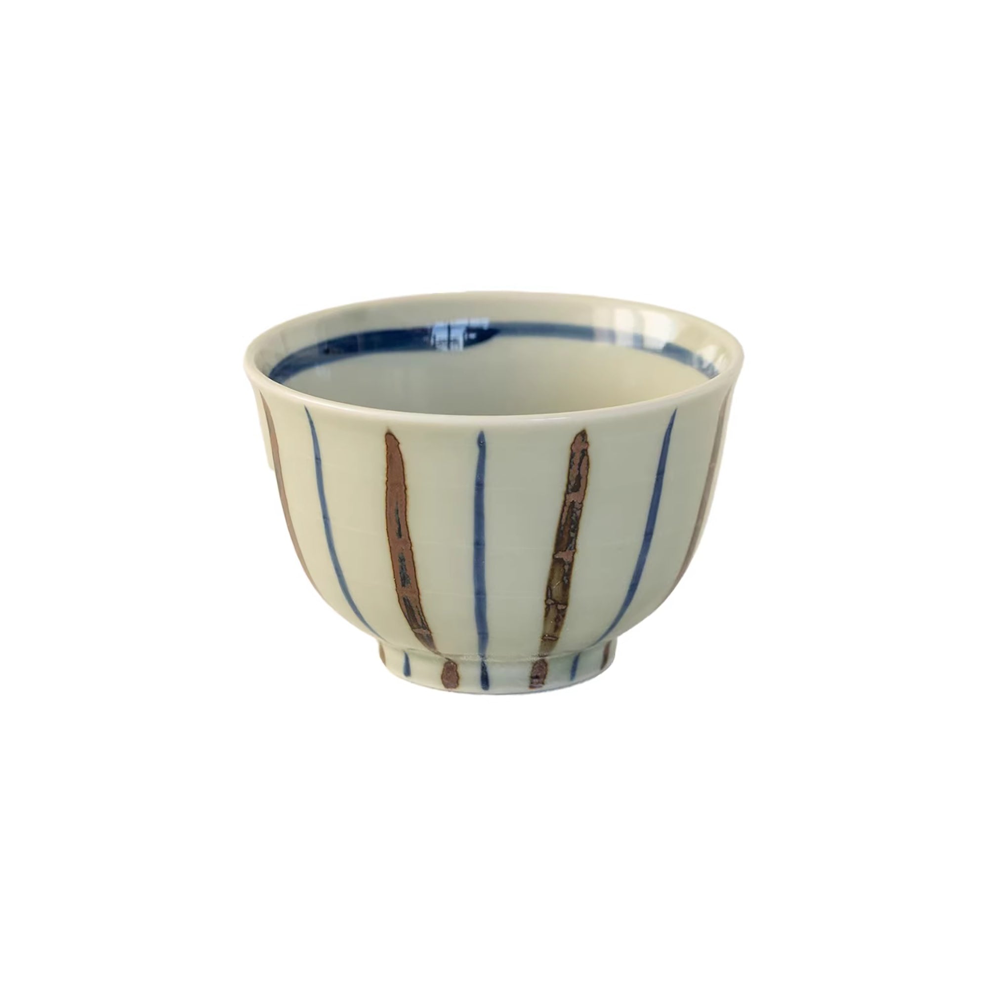 Bol en céramique Setoyaki motif vintage peint main