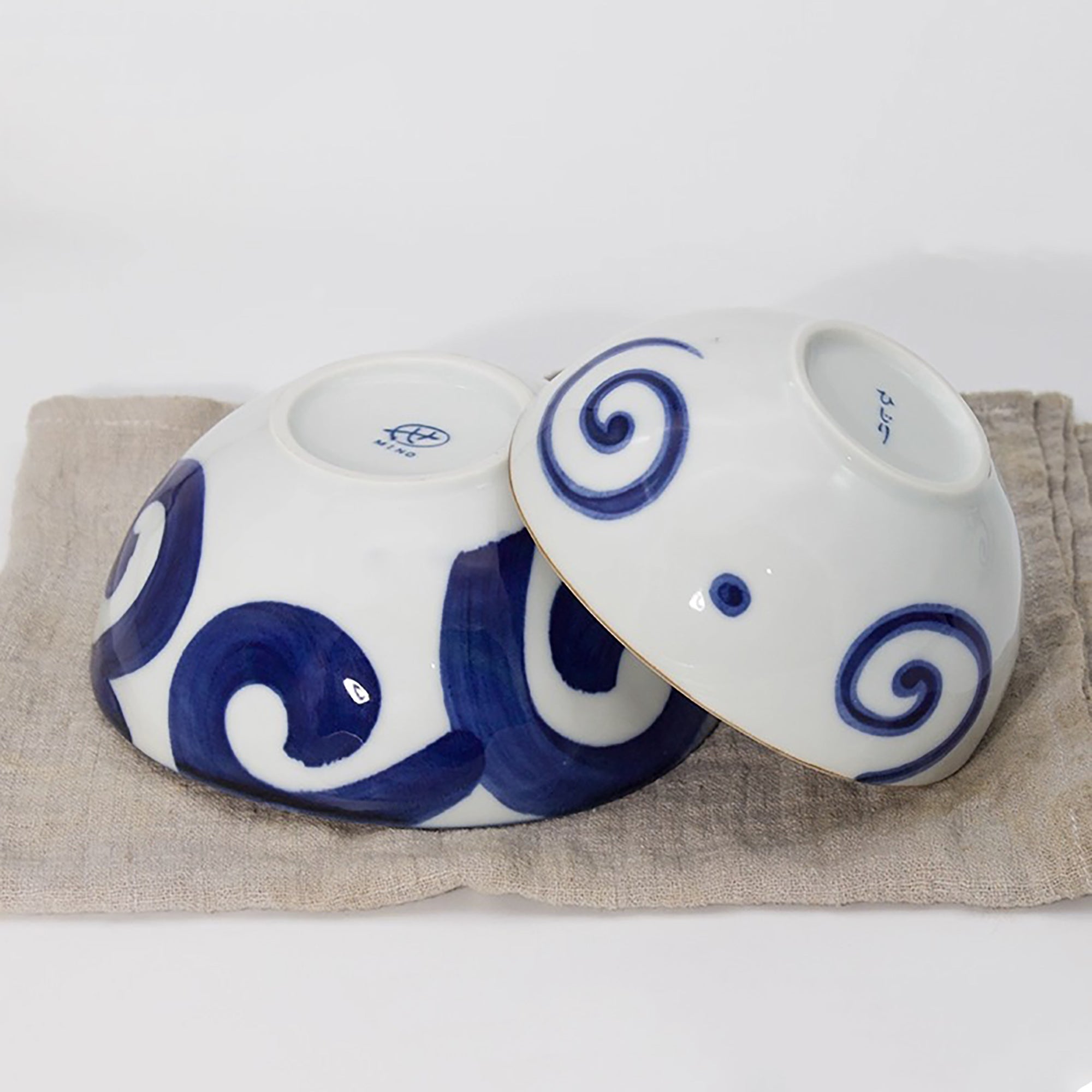 Bol en céramique Minoyaki Hidatakayama forme ovale