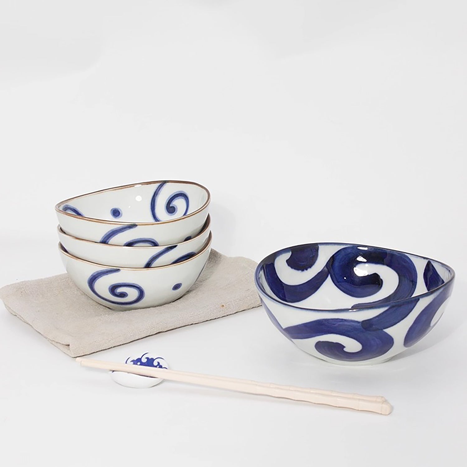 Bol en céramique Minoyaki Hidatakayama forme ovale