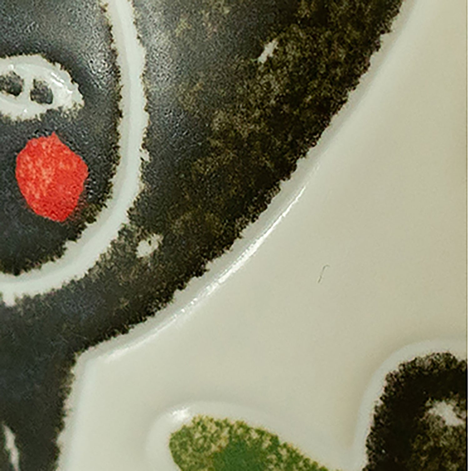 Vase en céramique avec motif chat noir