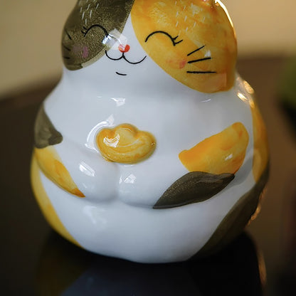 Vase en céramique avec forme chat mignon