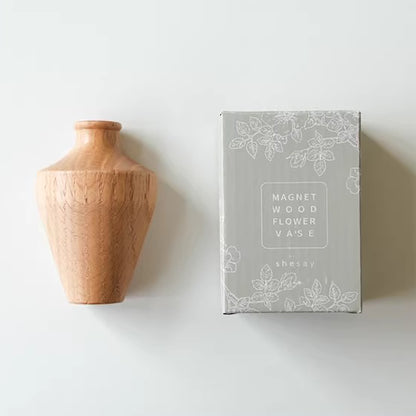 Vase magnétique en bois