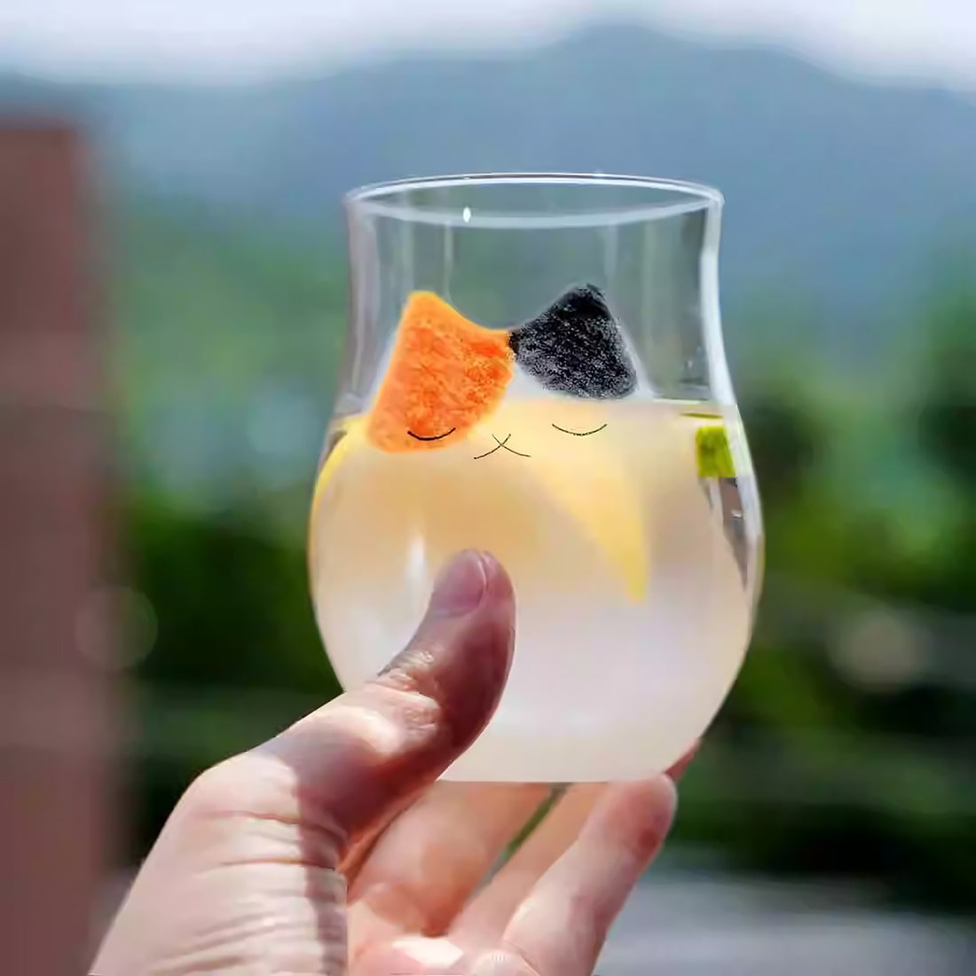 Verre Aderia avec motif chat