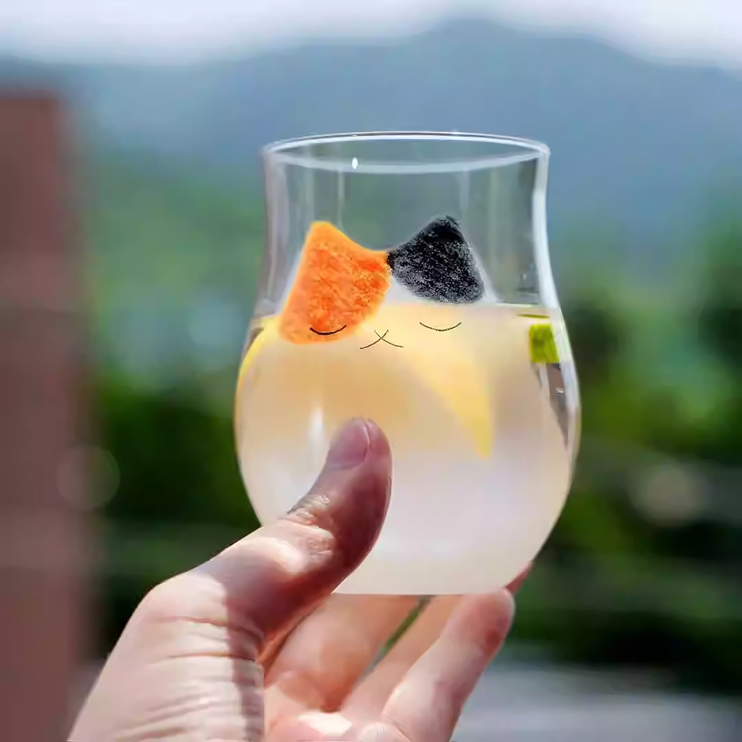 Verre Aderia avec motif chat