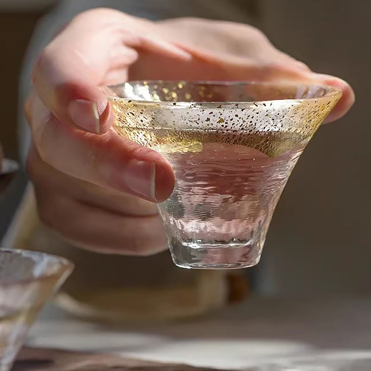 Verre soufflé à la main de Sasaki japonais