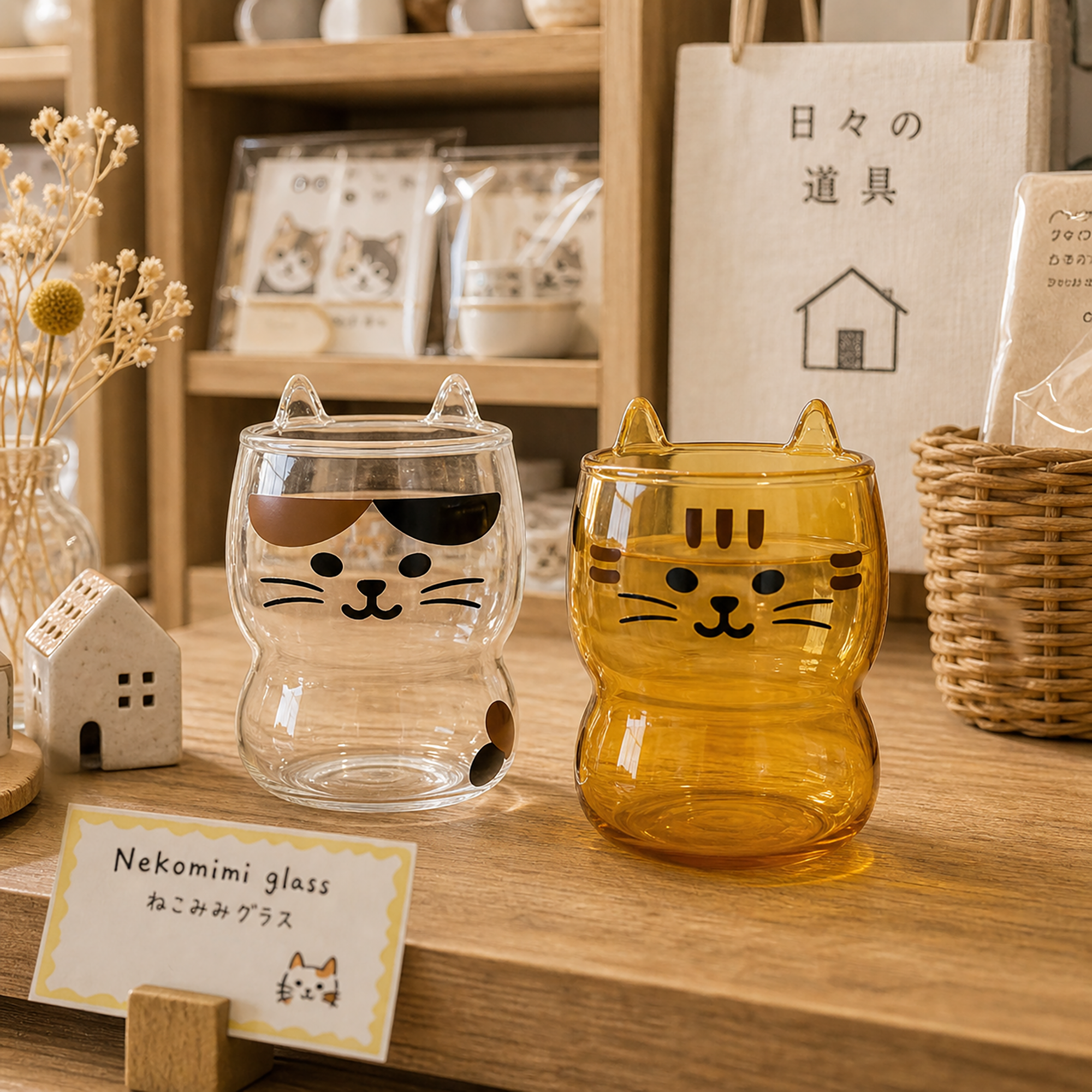 Verre en verre DECOLE à oreilles de chat