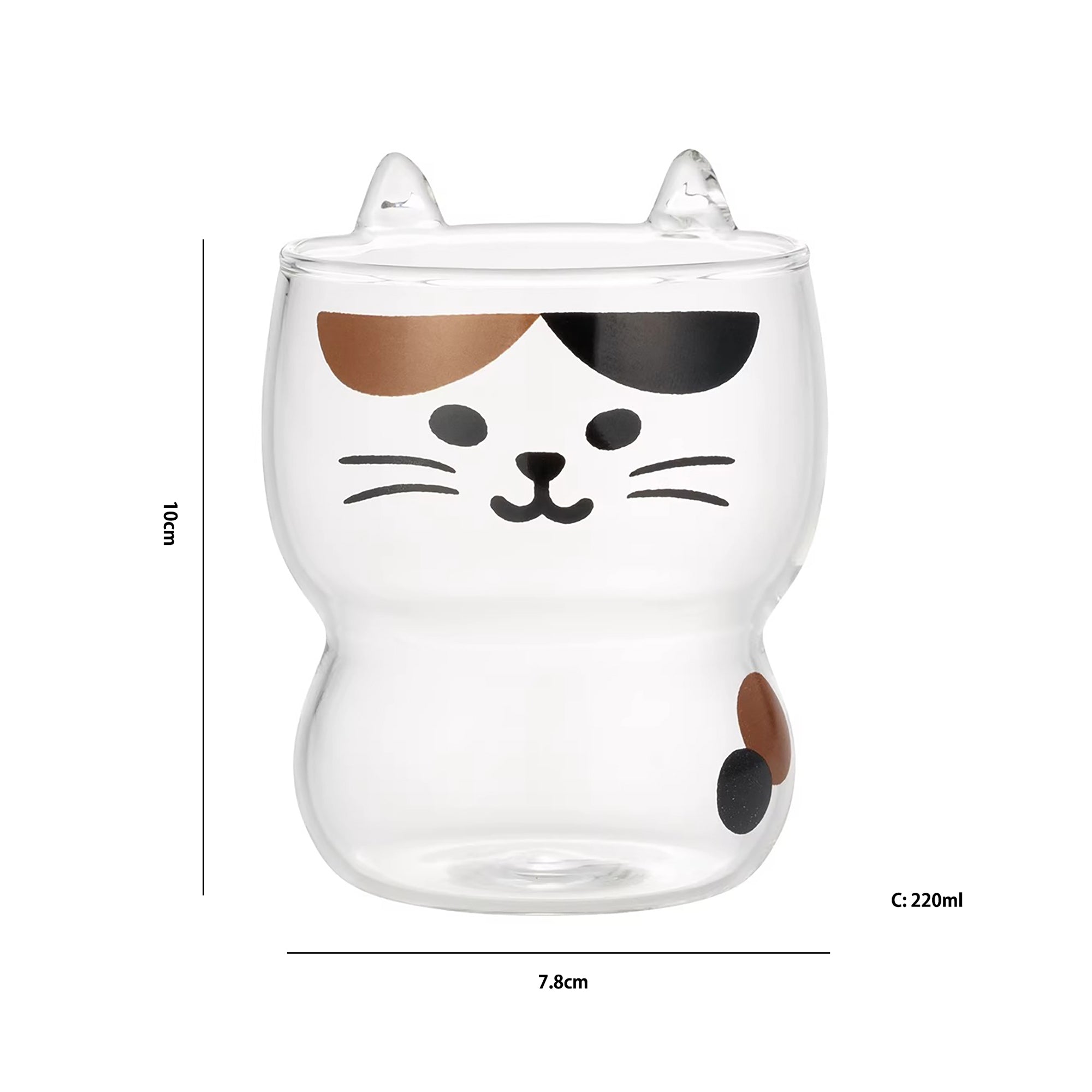 Verre en verre DECOLE à oreilles de chat