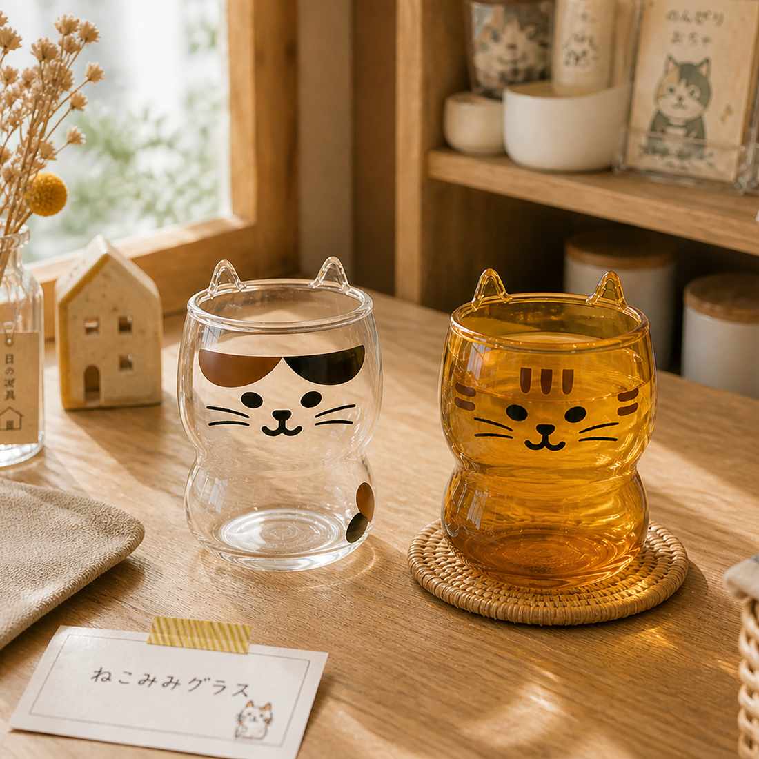 Verre en verre DECOLE à oreilles de chat