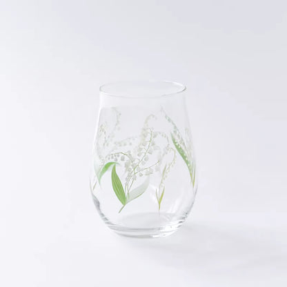 Verre Toyo-Sasaki motif mimosa et muguet