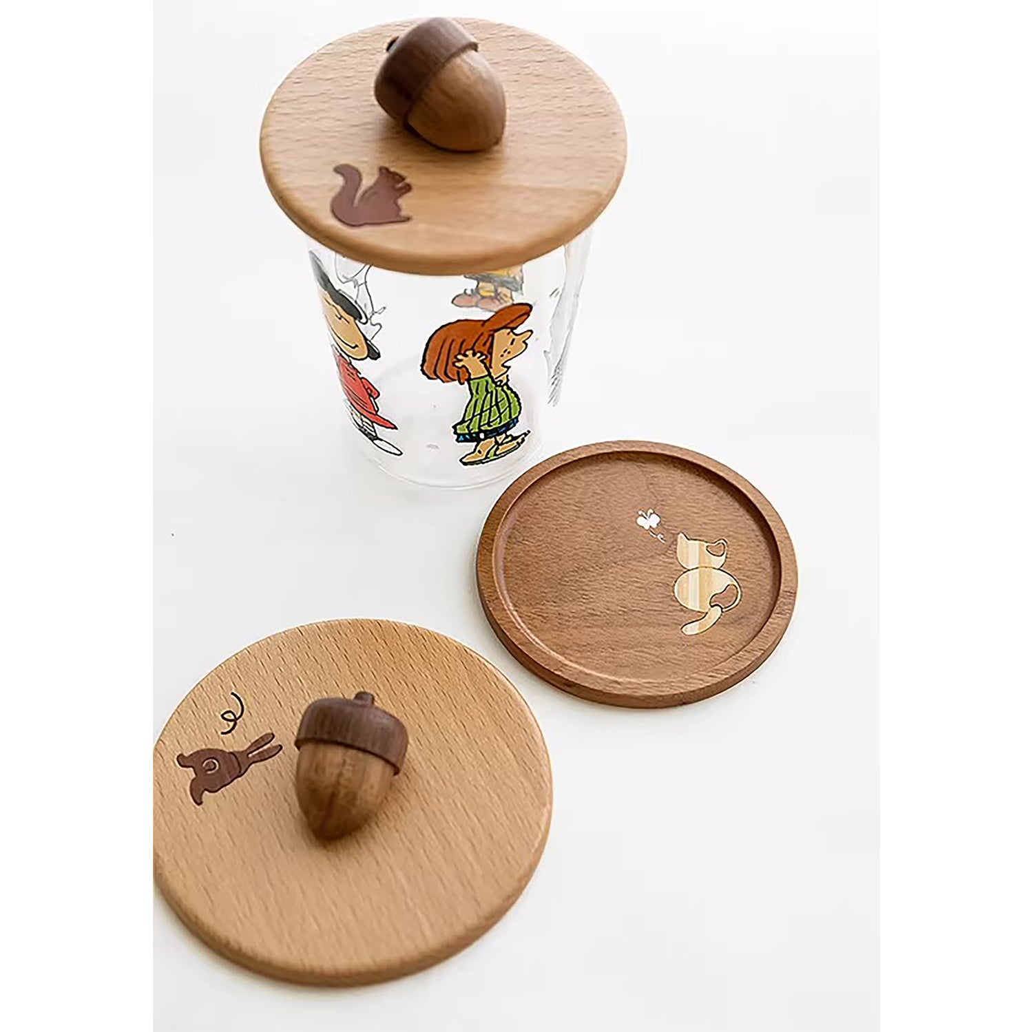Dessous de verre en bois incrusté