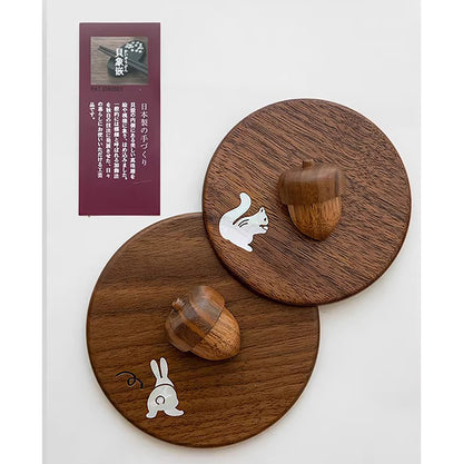 Dessous de verre en bois incrusté