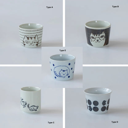 Tasse Minoyaki avec Motif &quot;Journal de Vie des Chats&quot;