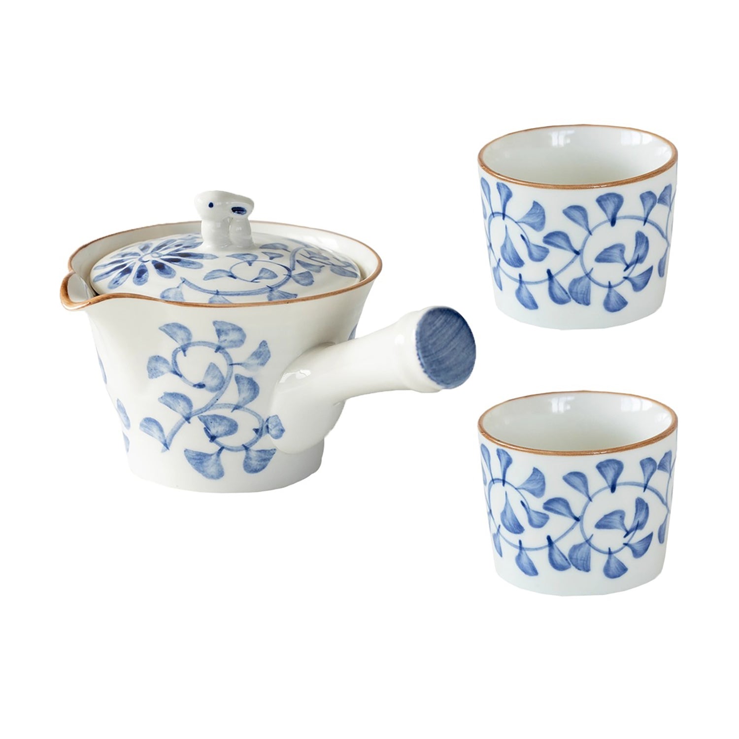 Théière kyusu en céramique Minoyaki