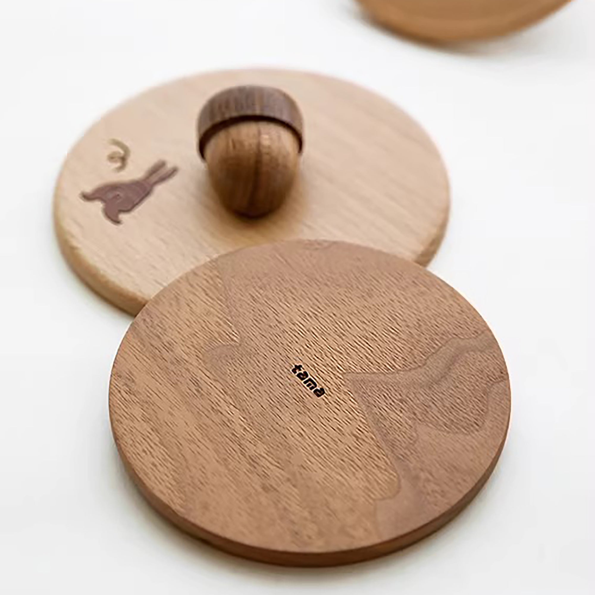 Dessous de verre en bois incrusté