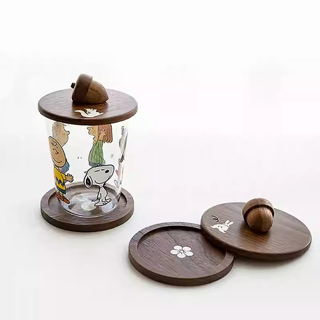 Dessous de verre en bois incrusté