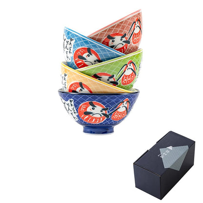 Rice bowls with happiness design