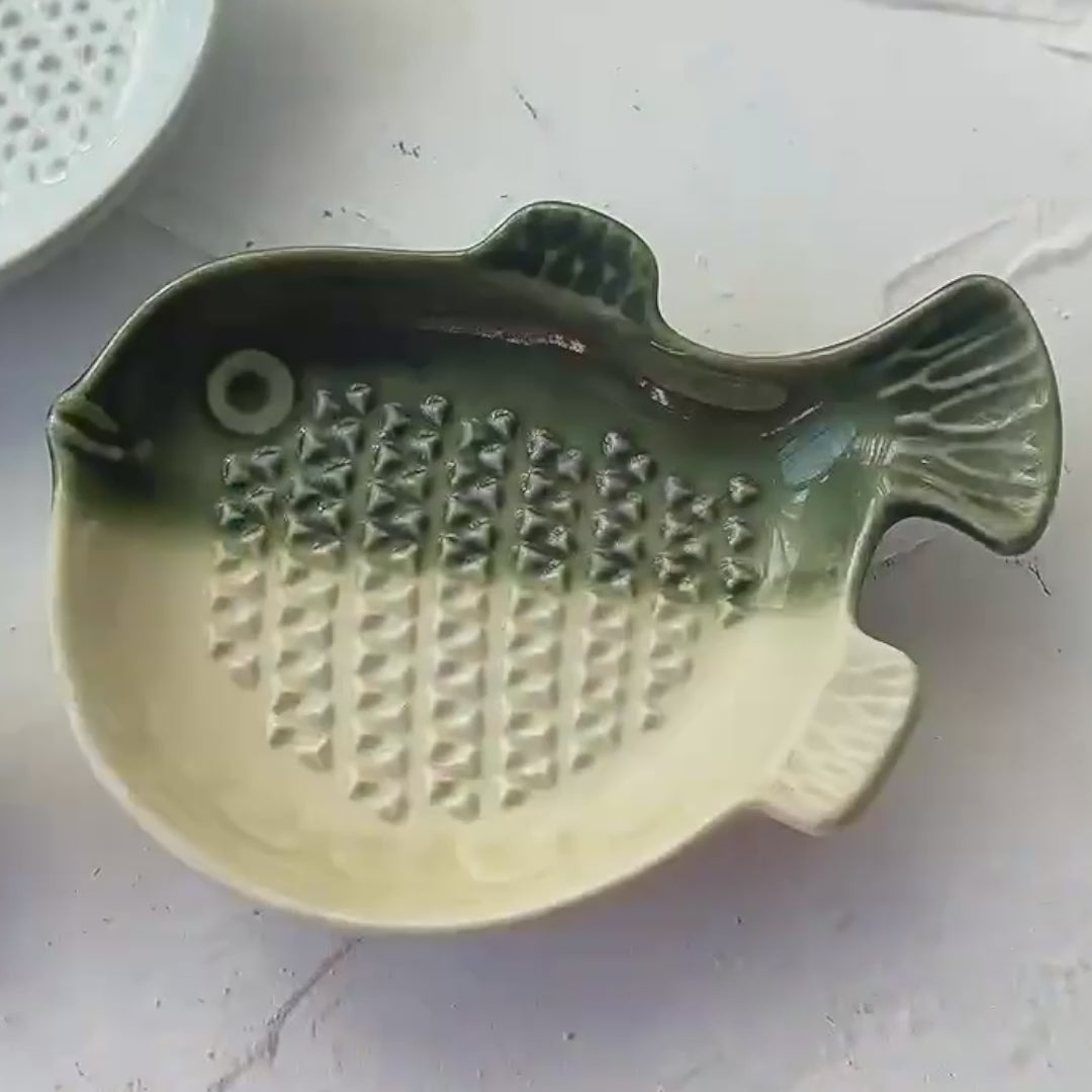 Assiette Mortier en forme poisson