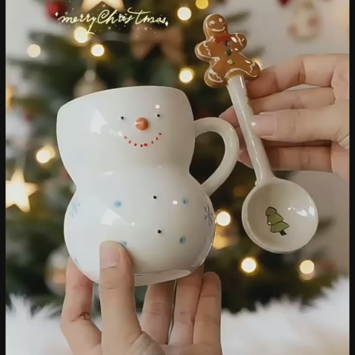 Mug bonhomme de neige en céramique