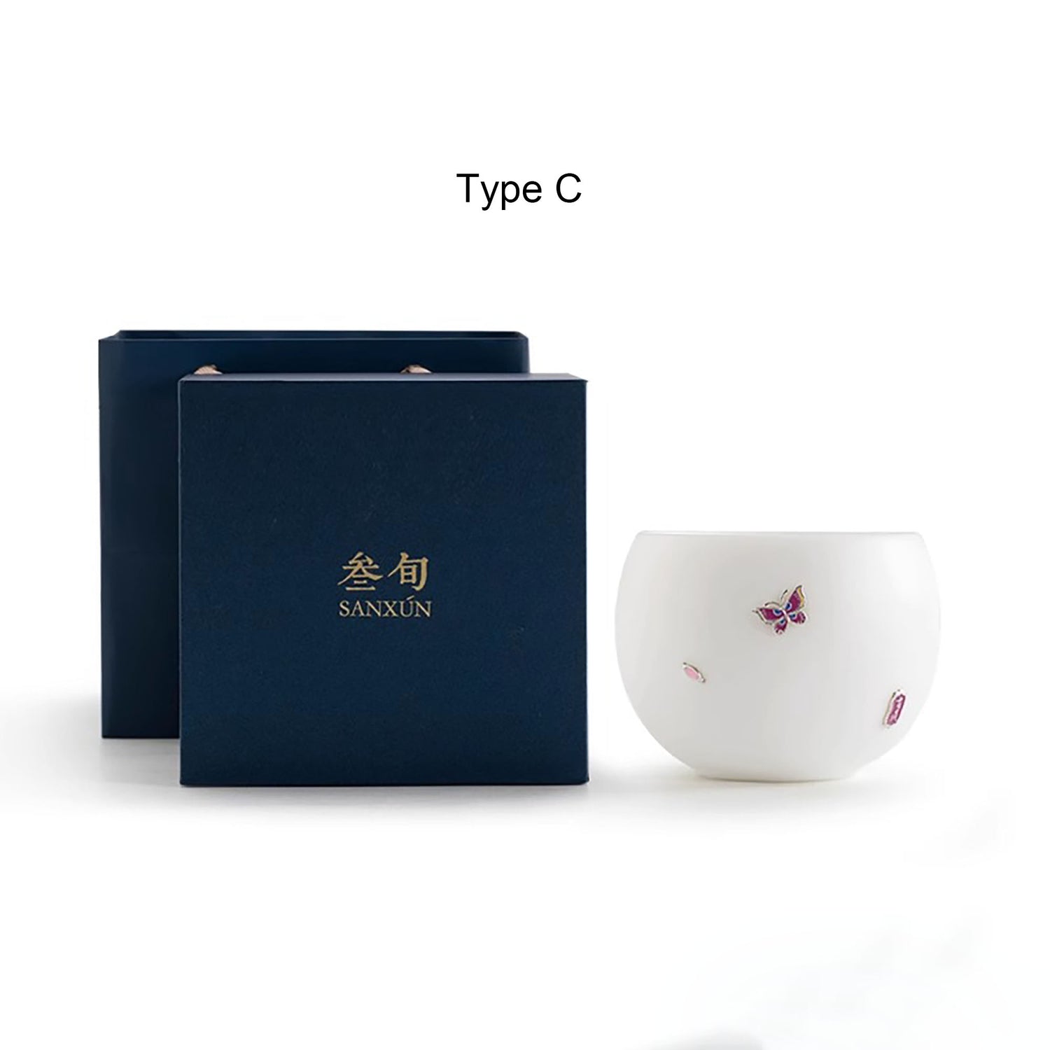 Tasse de maître élégante en porcelaine jade et Ornée en argent