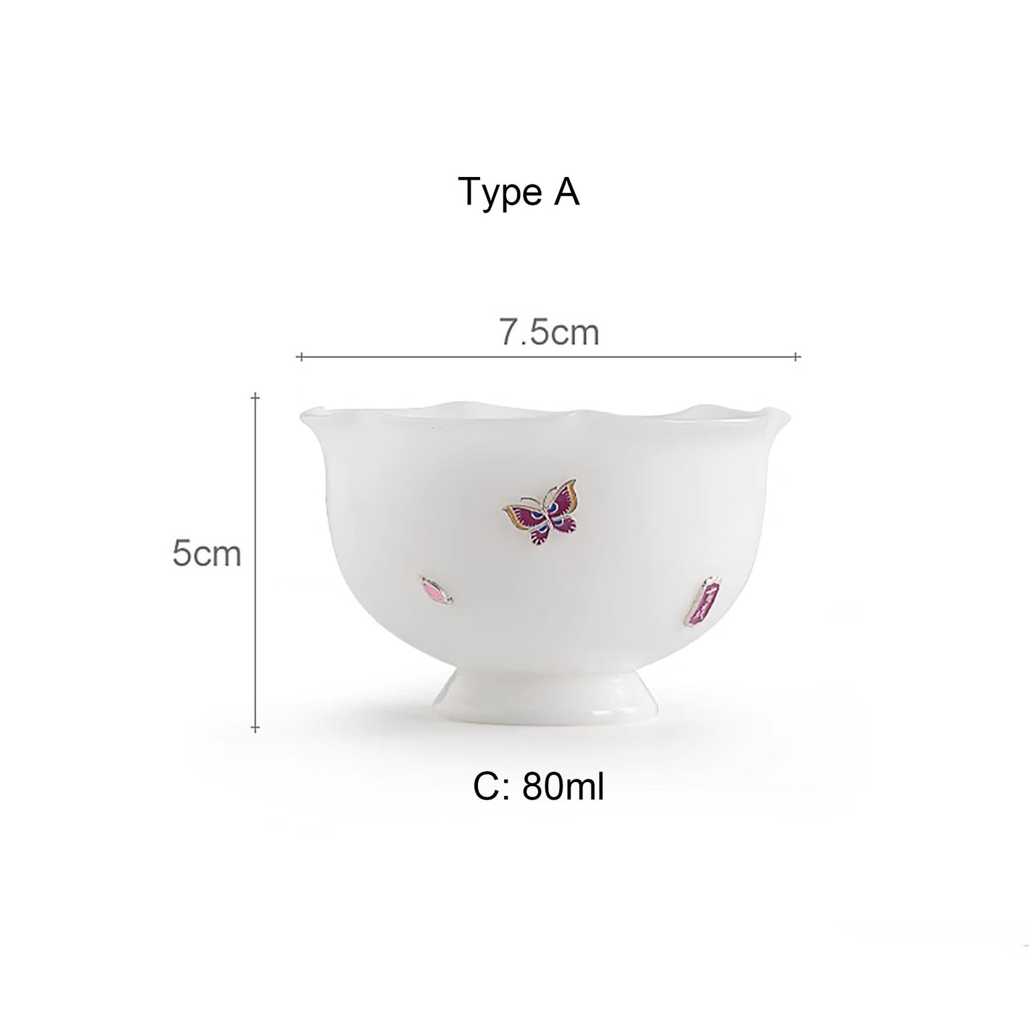 Tasse de maître en porcelaine jade et Ornée en argent