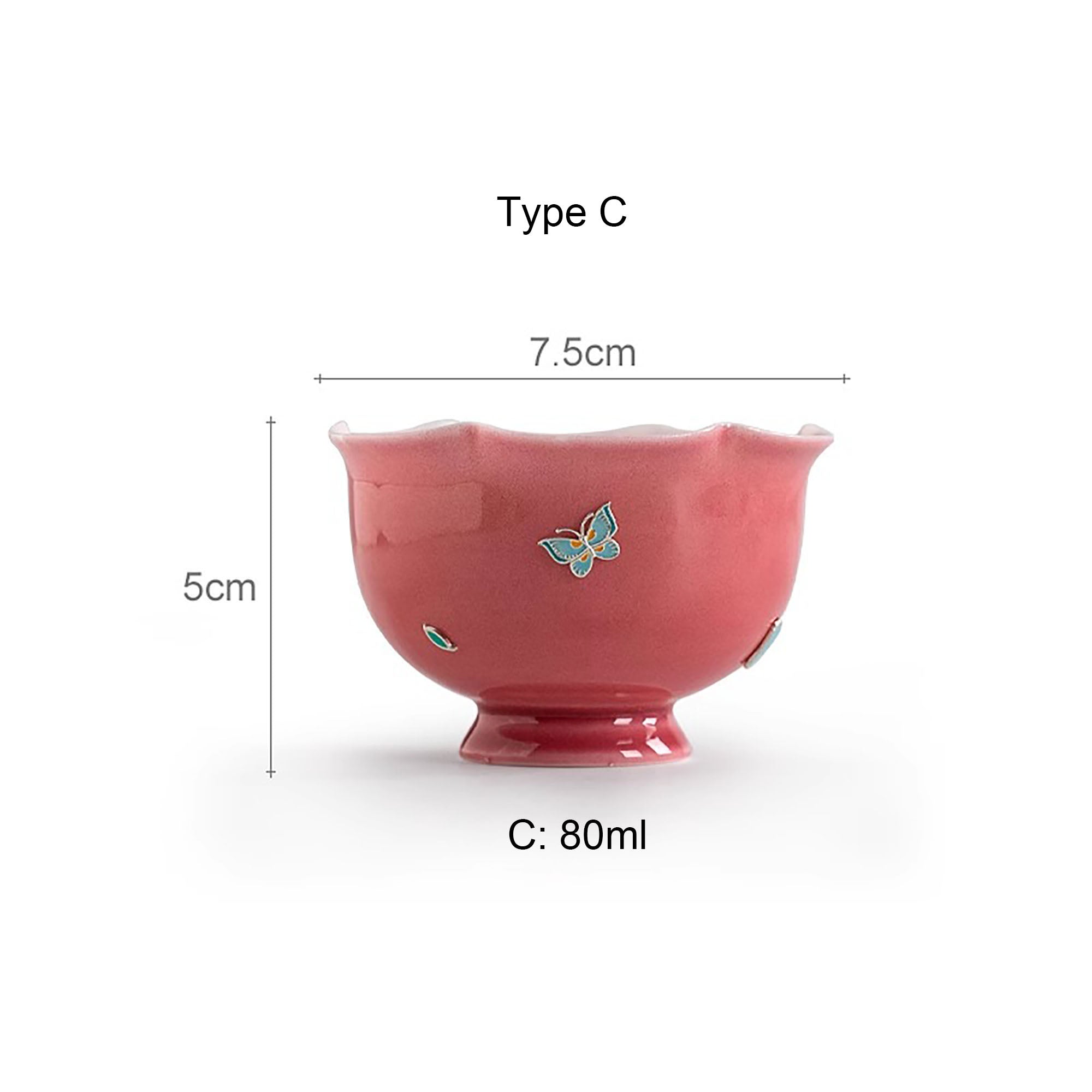 Tasse de maître en porcelaine jade et Ornée en argent