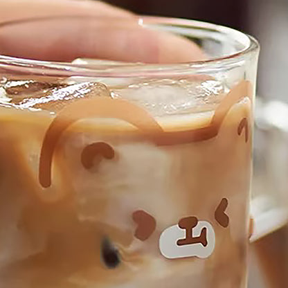 Verre avec motif petit ours