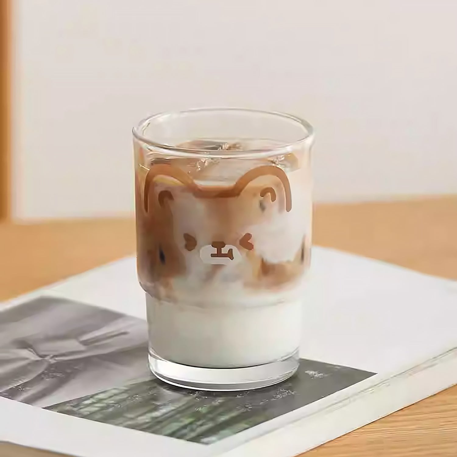 Verre avec motif petit ours